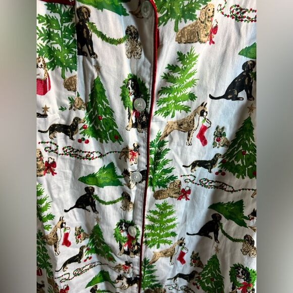 Pajama top by Danica Herrick boutique size Medium- holiday and the dog’s motif - Picture 5 of 11